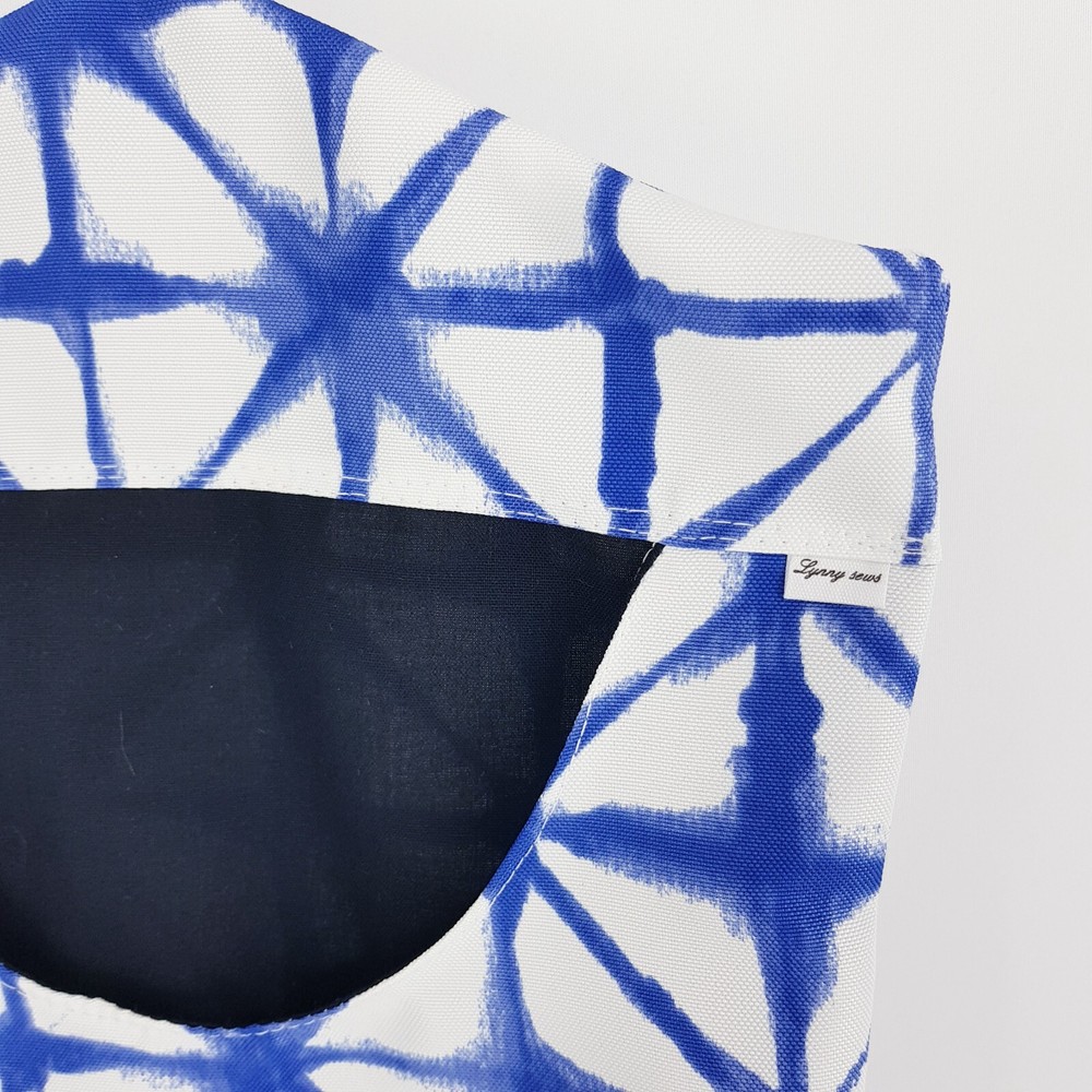 Peg Bag Handmade Blue White Patterned Lined Laundry Clothes Peg Holder