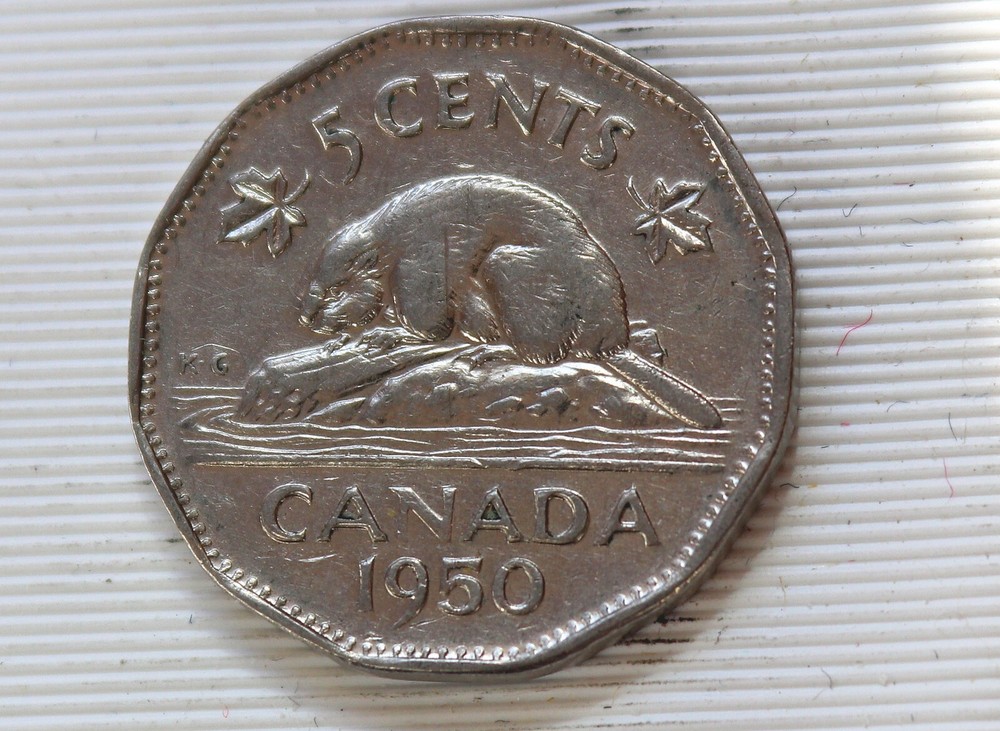 1950 Canada 5 Cents George VI
