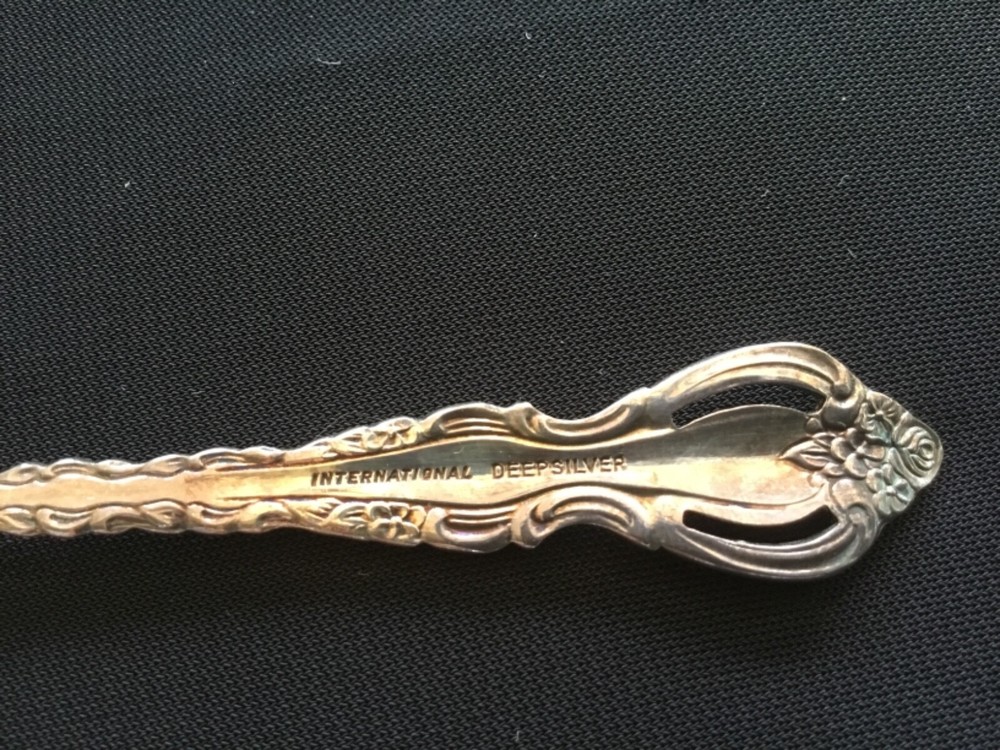 Silver Plated Scalloped Edge Serving Spoon and Fork