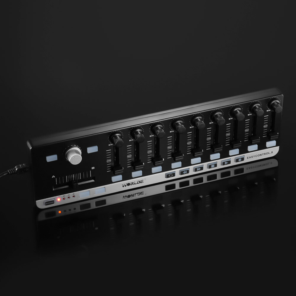 WorldE EasyControl.9 Portable Mini USB 9 Slim-Line Control MIDI Controller Syste