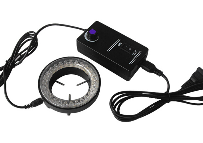 110V-240V 60 LED Purple UV Light Source Microscope Ring Light Lamp Illuminator