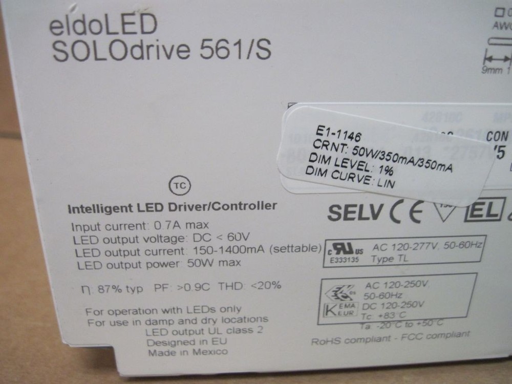 Usai Lighting 561/S Programmable Constant Current LED Driver 50W 0-10V Dimming