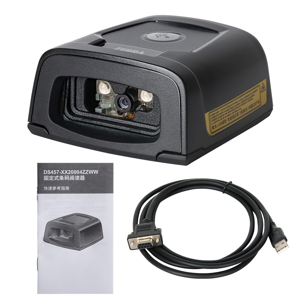 Zebra DS457-HD20004ZZCN USB/RS232 1D/2D Fixed Mount Barcode Scanner With Cable