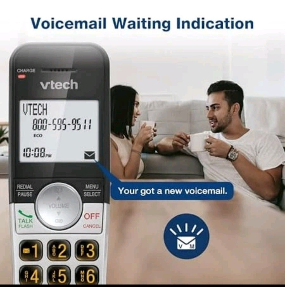 VTech VG232-2 Cordless Phone with Answering Machine -with 2-Handsets Large
