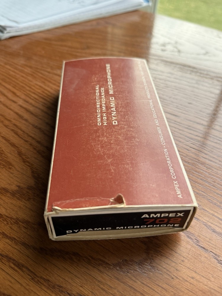 ⭐️Ampex 702 Microphone 50Kohms Dynamic Untested Excellent Condition Vintage