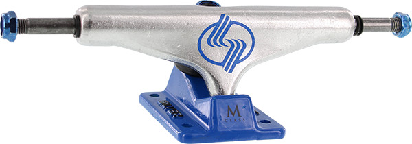 SILVER M-HOLLOW 8.0 POLISHED/BLUE TRUCKS SET