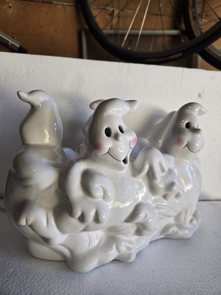 Ceramic Glass Ghost Halloween Light Tested Works