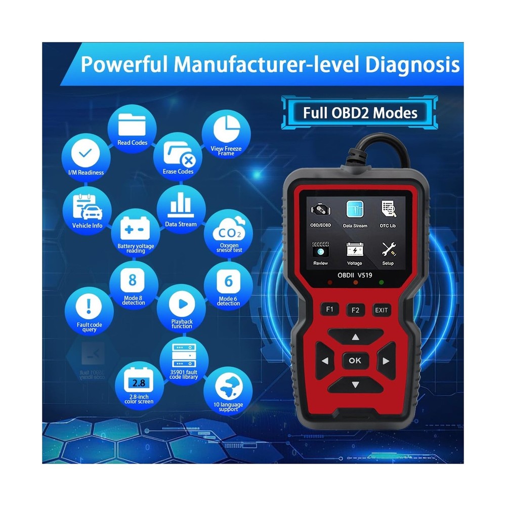 2025 New OBD2 Scanner Diagnostic Tool - Check Engine Light Code Rea... Fast Ship