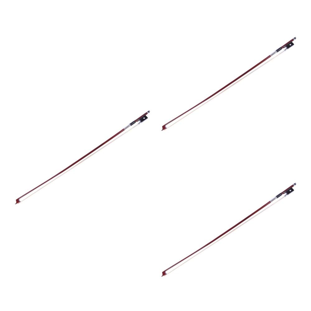 3 PCS Violin Bow Pernambuco Bows (main and Spare) Ebony Octagonal