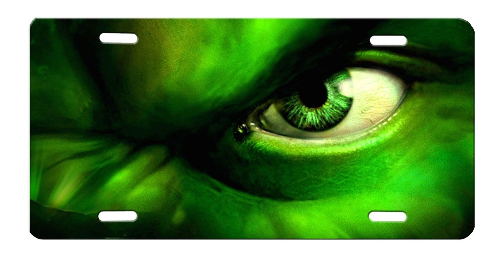 Hulk Eye High Gloss License Plate