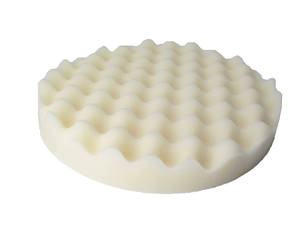 Pack of 2 8" WHITE Foam Hook & Loop Buffing Pad – Single Sided