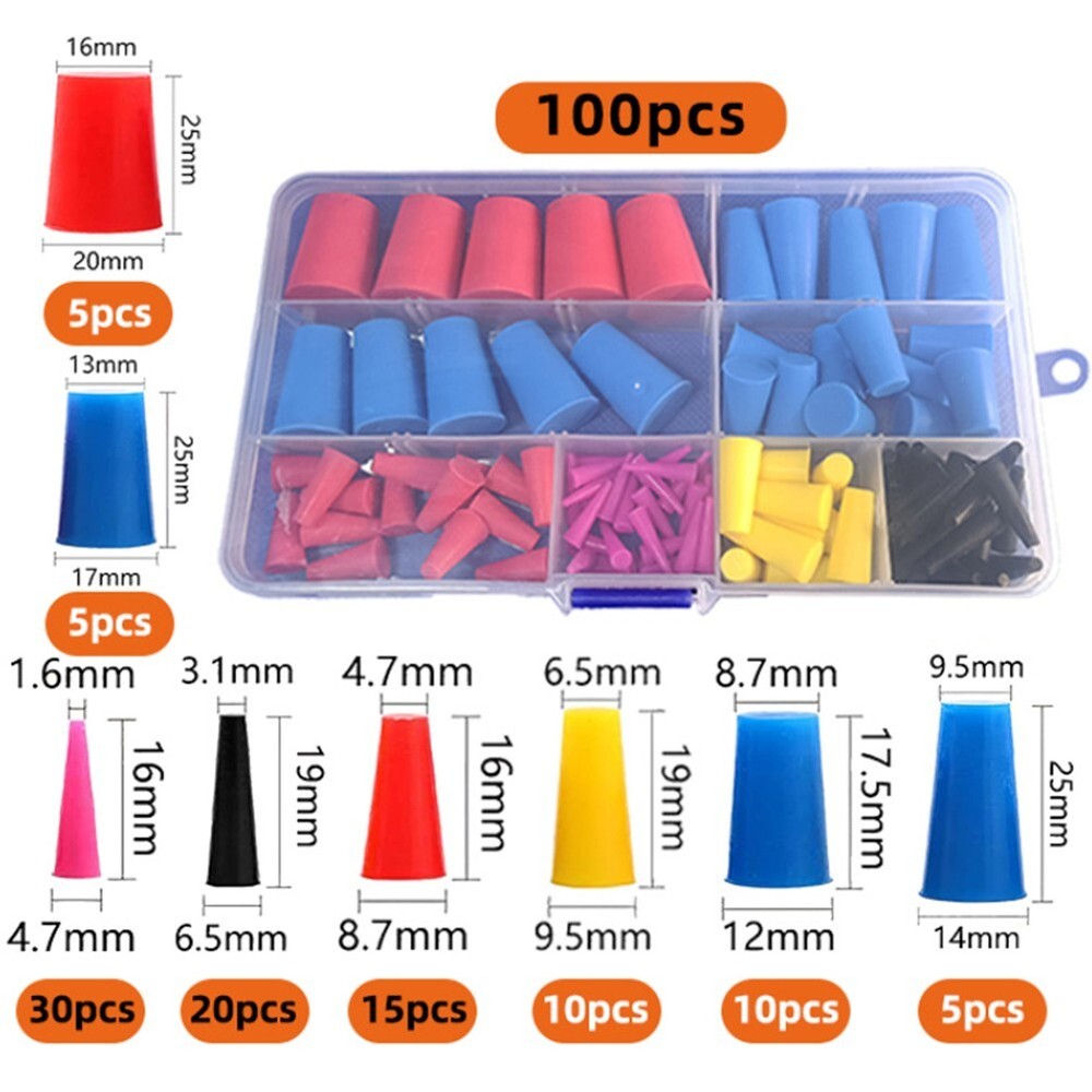 High Temp Silicone Assortment Kit 100 Pcs Wide Application Range