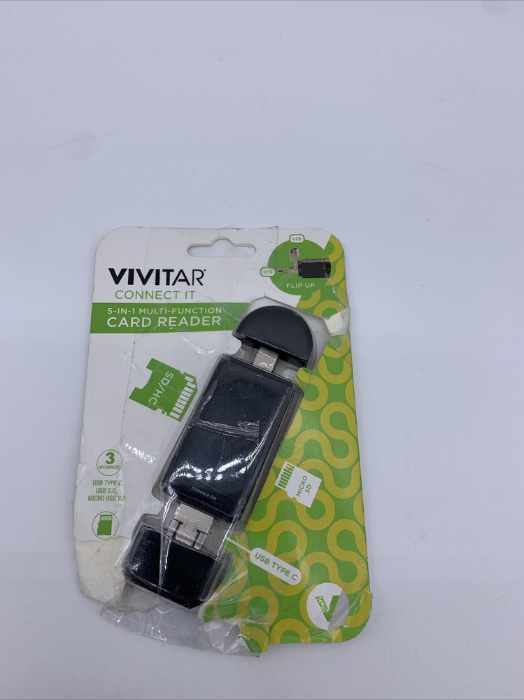 Vivitar Connect It 5-1 Multi Function SD Card Reader 3 Interfaces