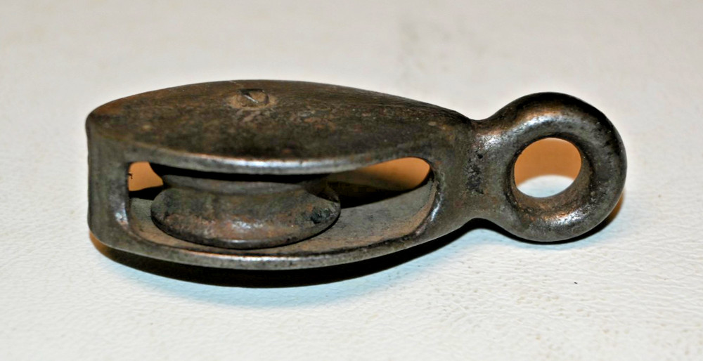 Vintage Small Single Wheel Steel Pulley