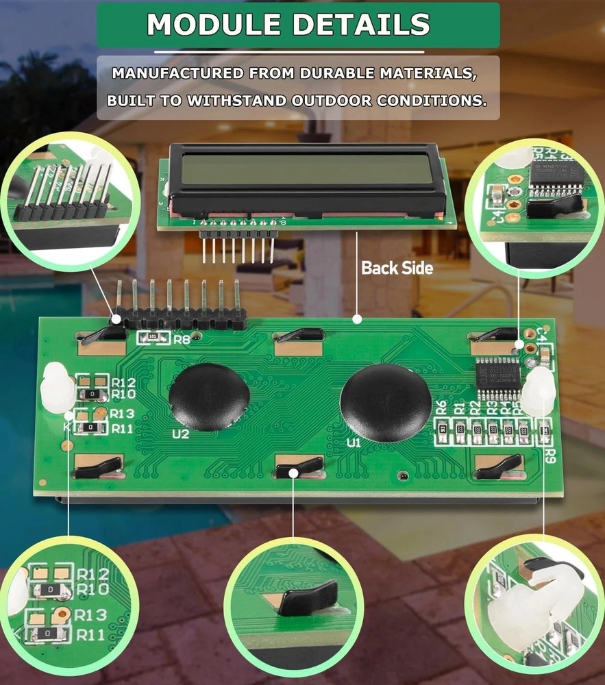 013640F LCD Display Pool Stat Kit for Raypak RP 2100 Pool Heater 185B 265B 335B