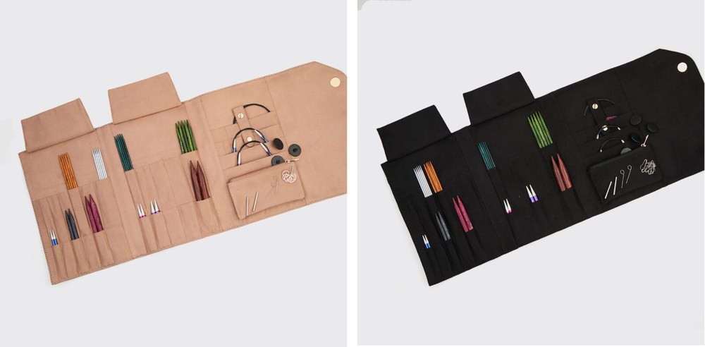 KnitPro Assorted Needle Case- Beige or Black