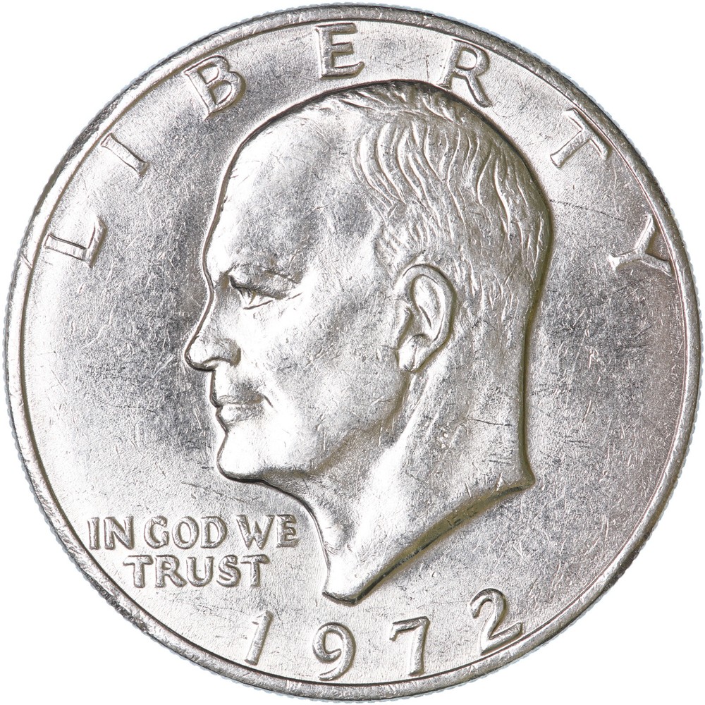 1972 (P) Eisenhower Dollar Type 3 AU+ Ike