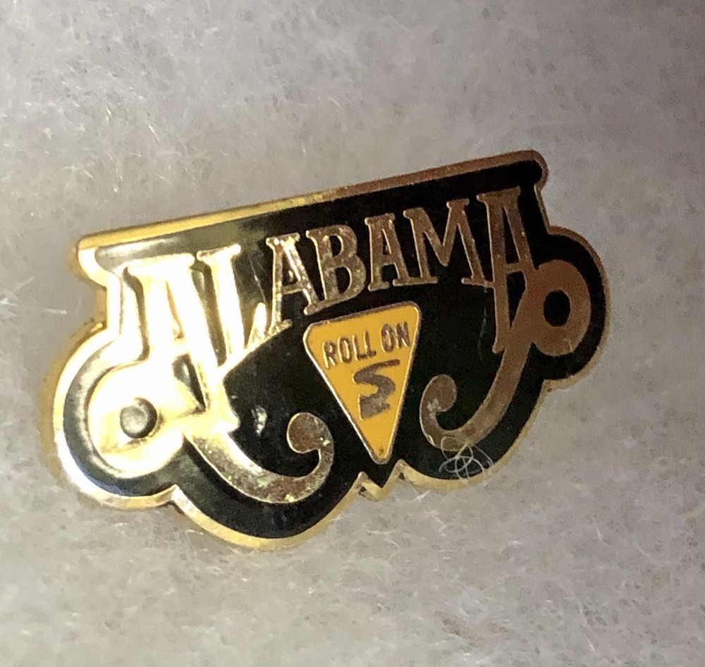 Vtg Alabama Lapel pin Roll On Tide