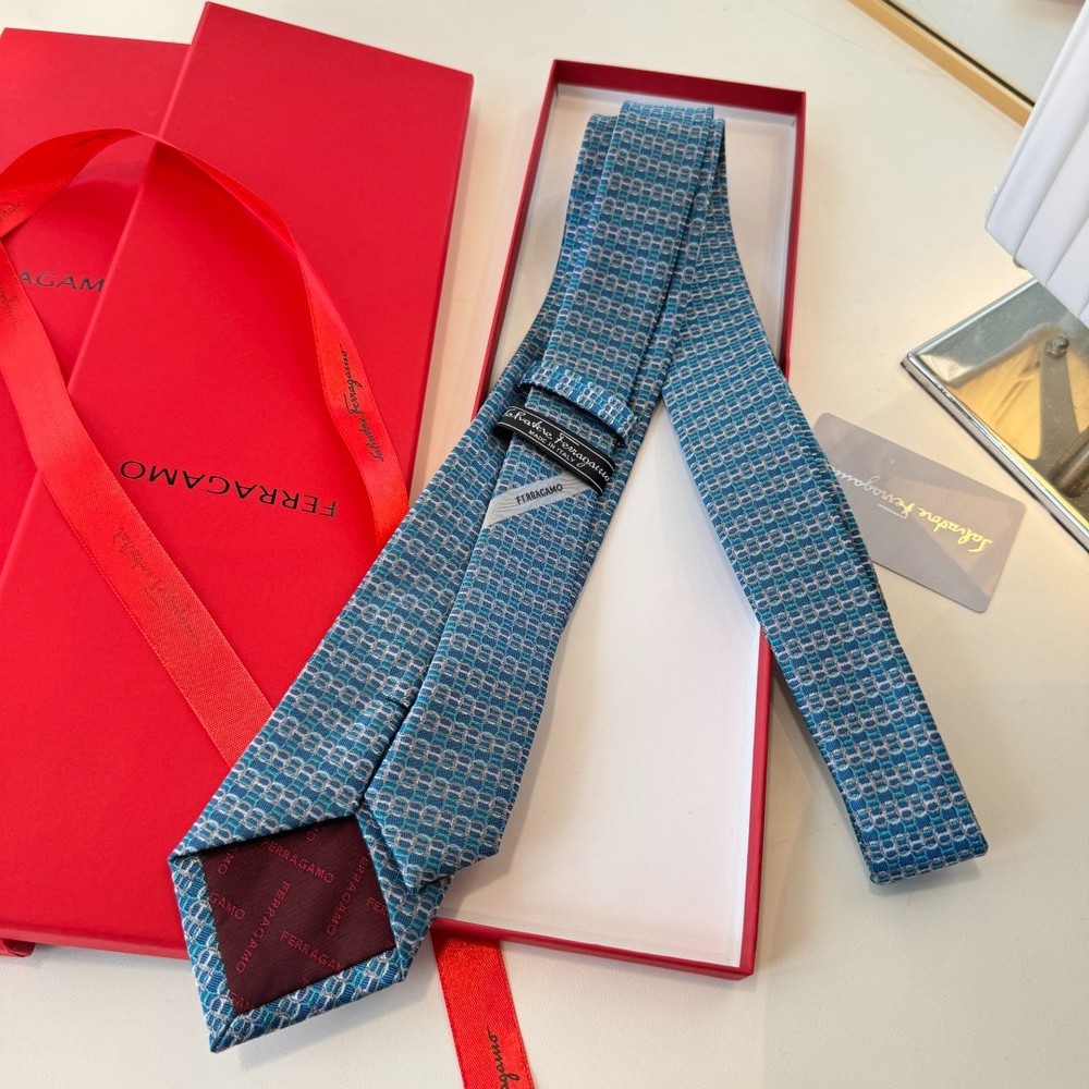 Ferragamo tie Authentic Hot Sale Width 8cm