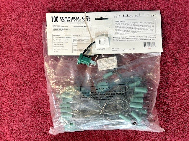 100-Count String Lights 46 ft. Red tangle Free Christmas String Lights