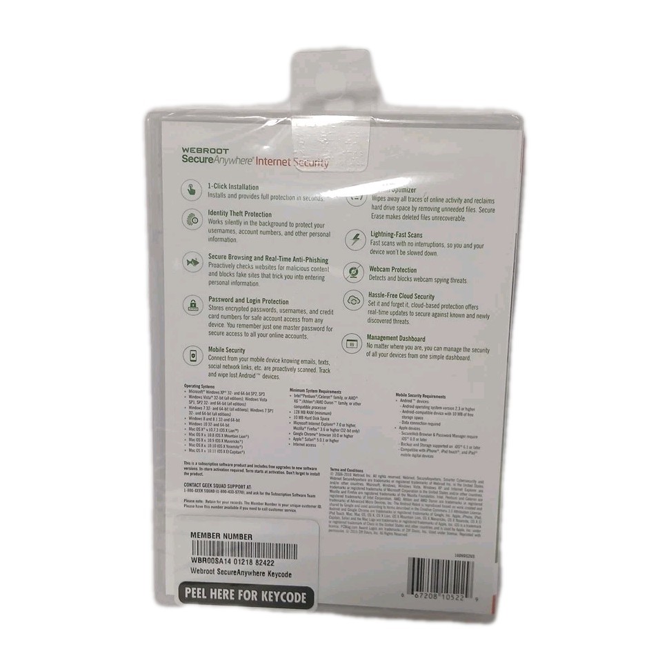 Webroot SecureAnywhere Internet Security - Full Version for Win & Mac [D4]