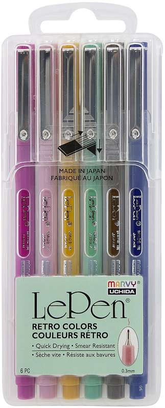 Le Pen Retro Set 6/Pkg