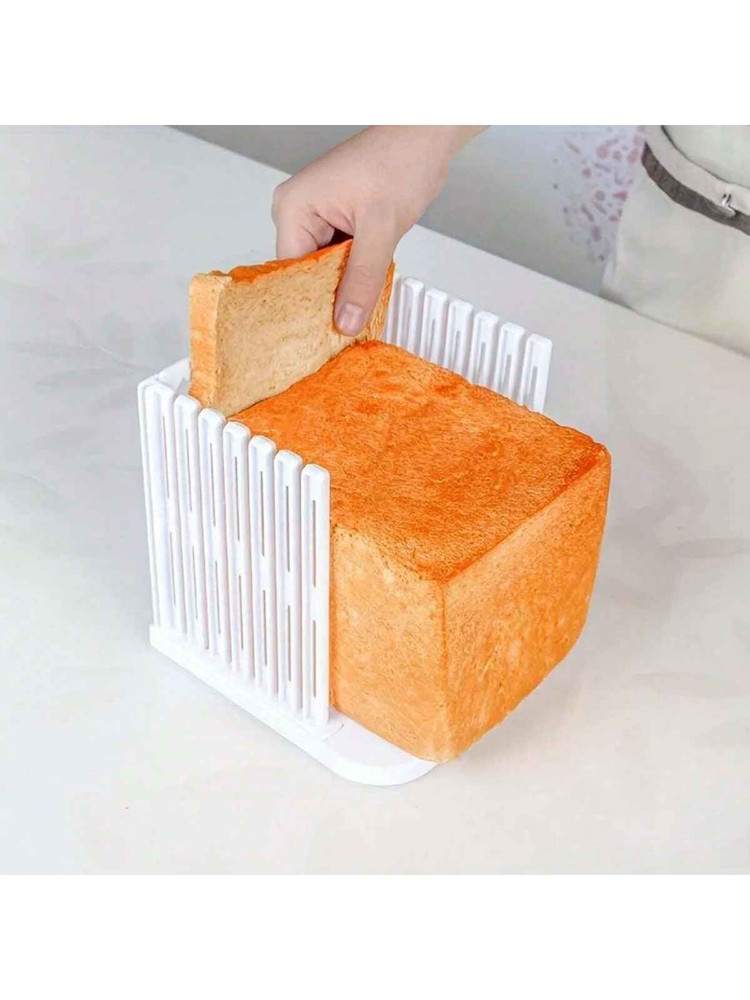 Adjustable Bread Slicer Guide Foldable Plastic Cutter Tool