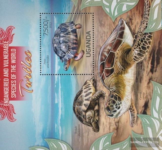 uganda Block414 MNH 2013 Turtles