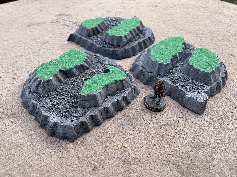 wh40k, three rock formations, Scratch built Terrain