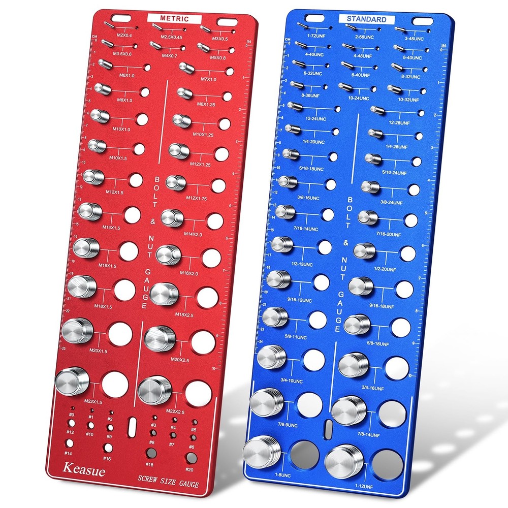 76Pcs Thread Checker, Upgrade Nut and Bolt Thread Checker 34 Standard and 26 ...