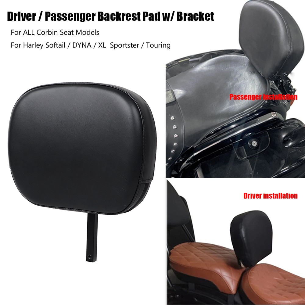 Adjustable Removable Driver / Passenger Backrest Back Rest For Harley Touring