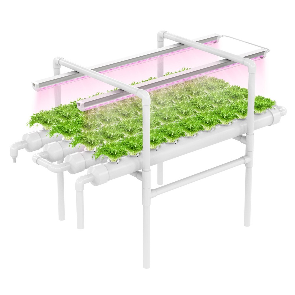 NFT Hydroponic Growing System Kit - Full-Spectrum Grow Lights ＆ Timer | 36 Pl...