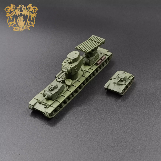 3D Printed Model 1/144 Soviet Kv-6 Super Heavy Tank Finished Model--