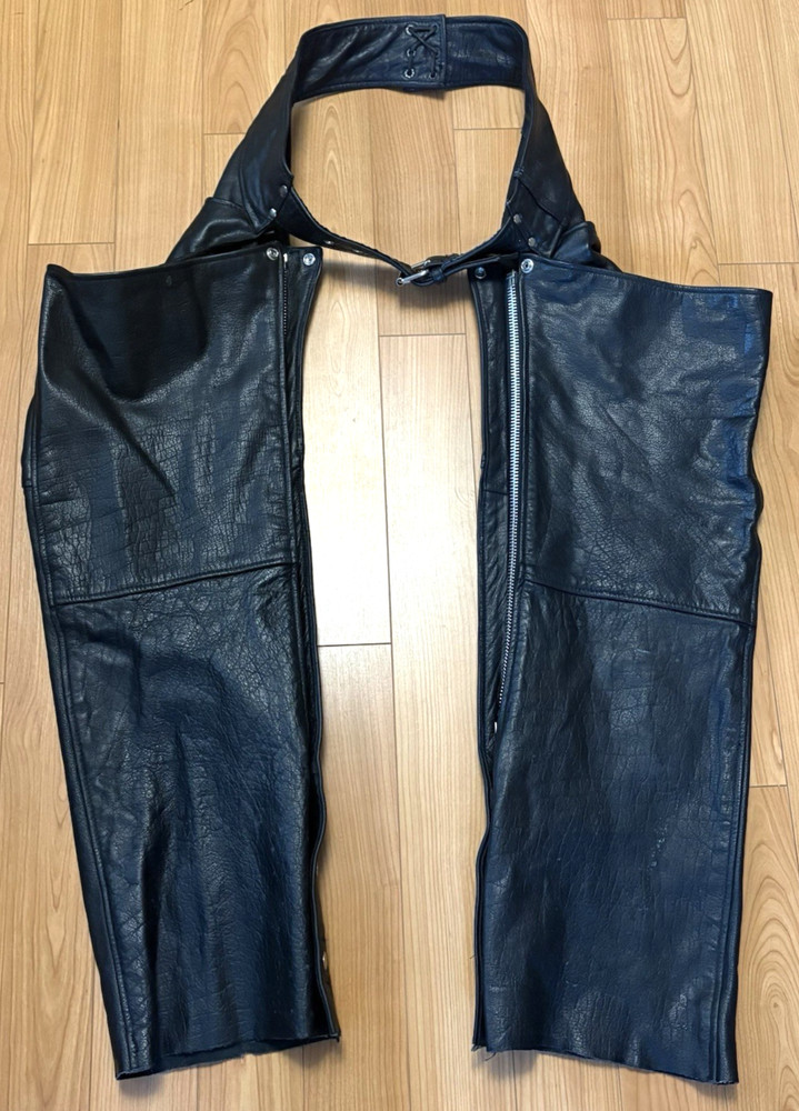 Milwaukee Leather Women's Black Leather Chaps Medium