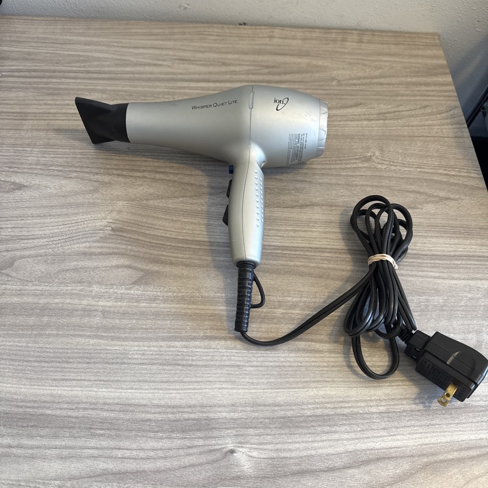 Ion Whisper Quiet Lite 5600A Silver Electric 1875W Ionic Ceramic Hair Dryer