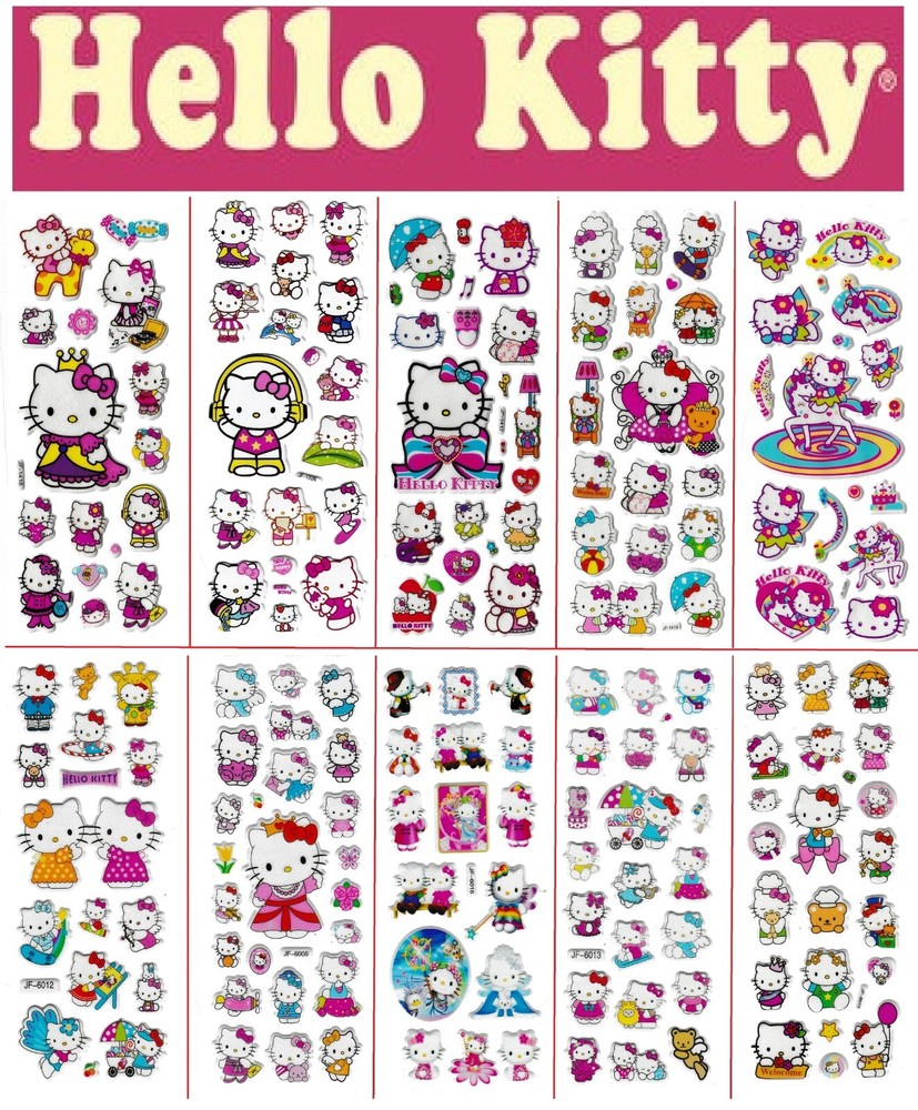 Stickers 3D puffy HELLO KITTY 🐈🐱☔