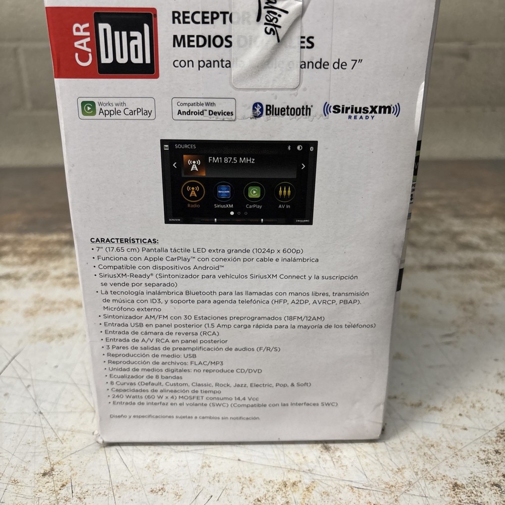 DUAL 7” Media Receiver CarPlay Android Auto Bluetooth