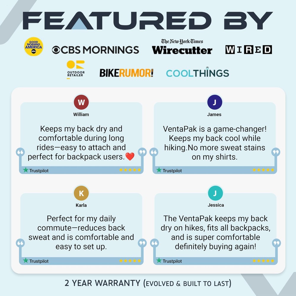 Lightweight Ventilation Backpack Frame for Hiking, Commuting & Biking Rucksacks