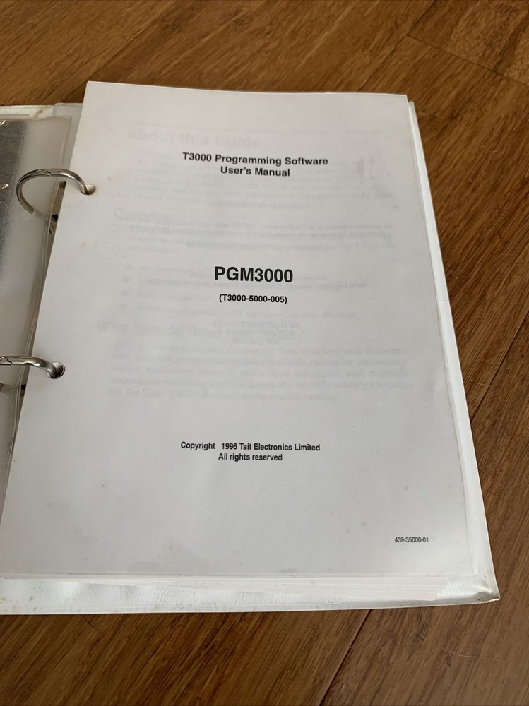 Tait T3000 Programming Cable With Software and Manual