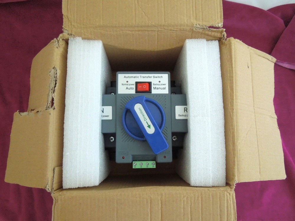 63A ATS Dual Power Automatic Transfer Switch for Generator Changeover Switch 2P