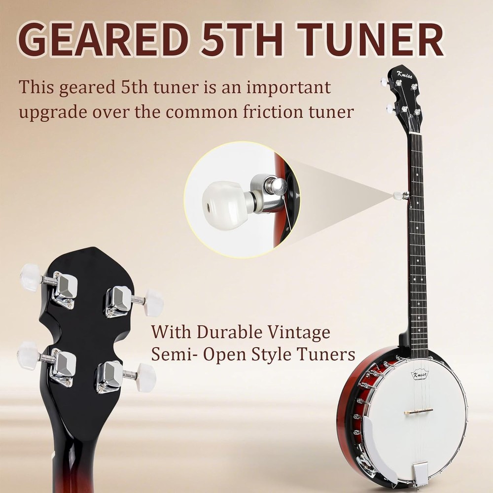 Full Size Beginner Banjo Instrument Starter Kit