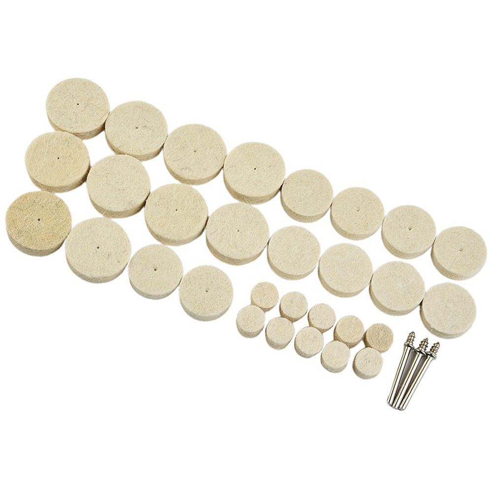 33pcs Buffing Wheel Kit Wool Wheels 3mm Tool Accessory Power Tools Rotary Tool