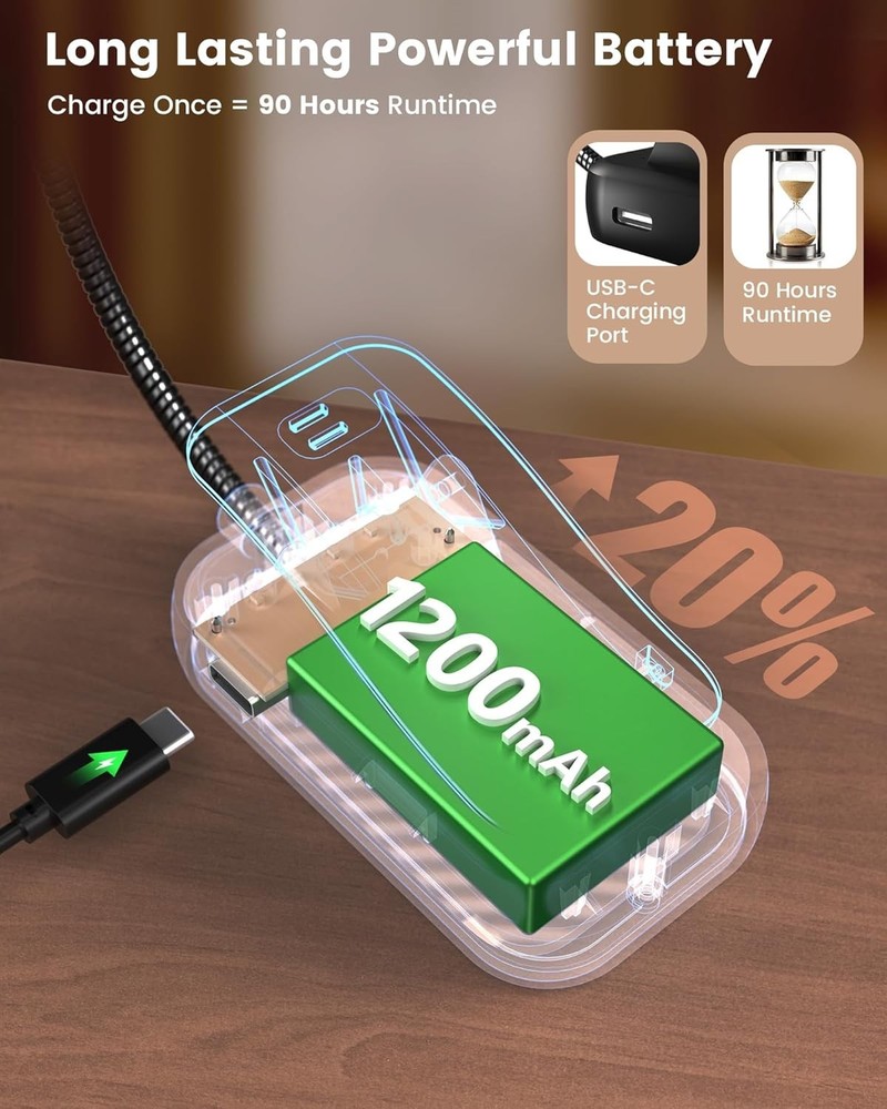 LED Book Lamp with 360° Flexibility