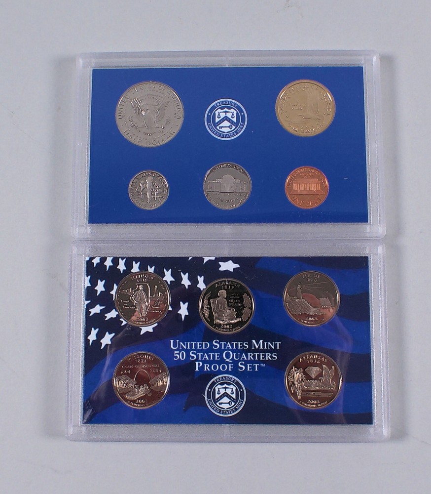 US Mint Clad Proof Sets Complete Run 2000-2006 Full 7 Box Collection