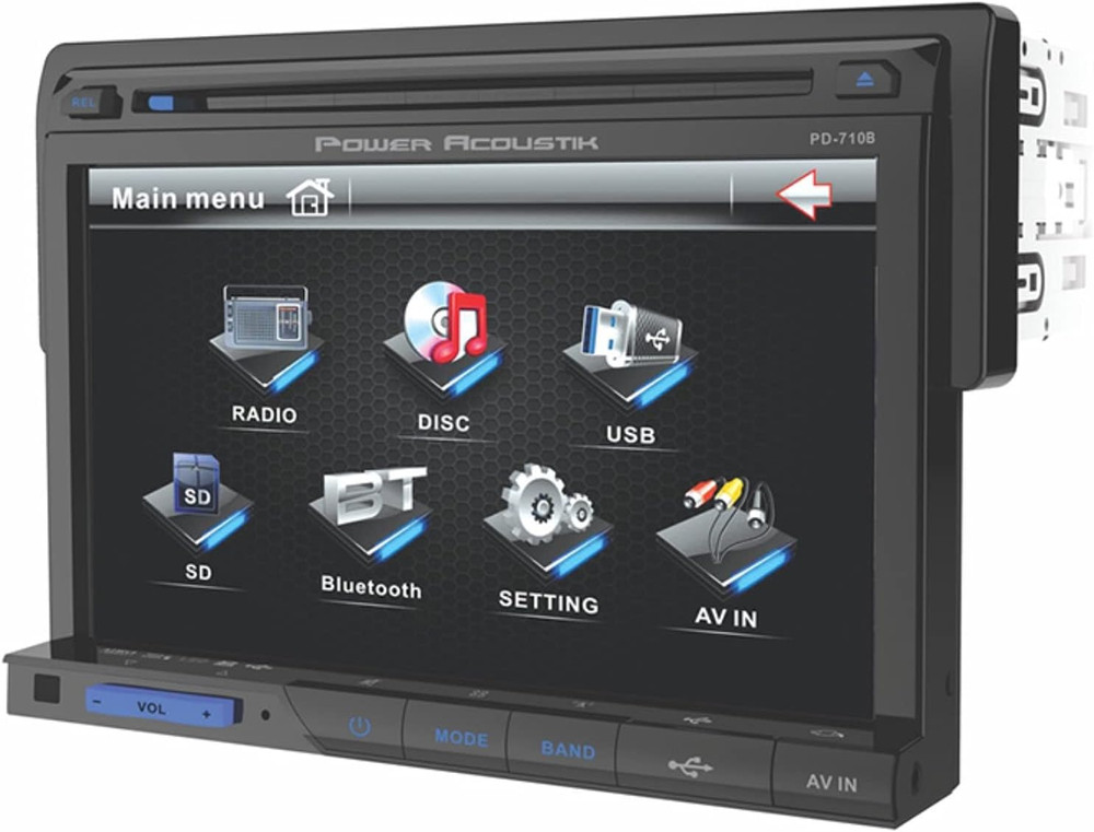 PD-710B Single-Din Multimedia Source with Detachable 7-Inch Oversize LCD Touchsc