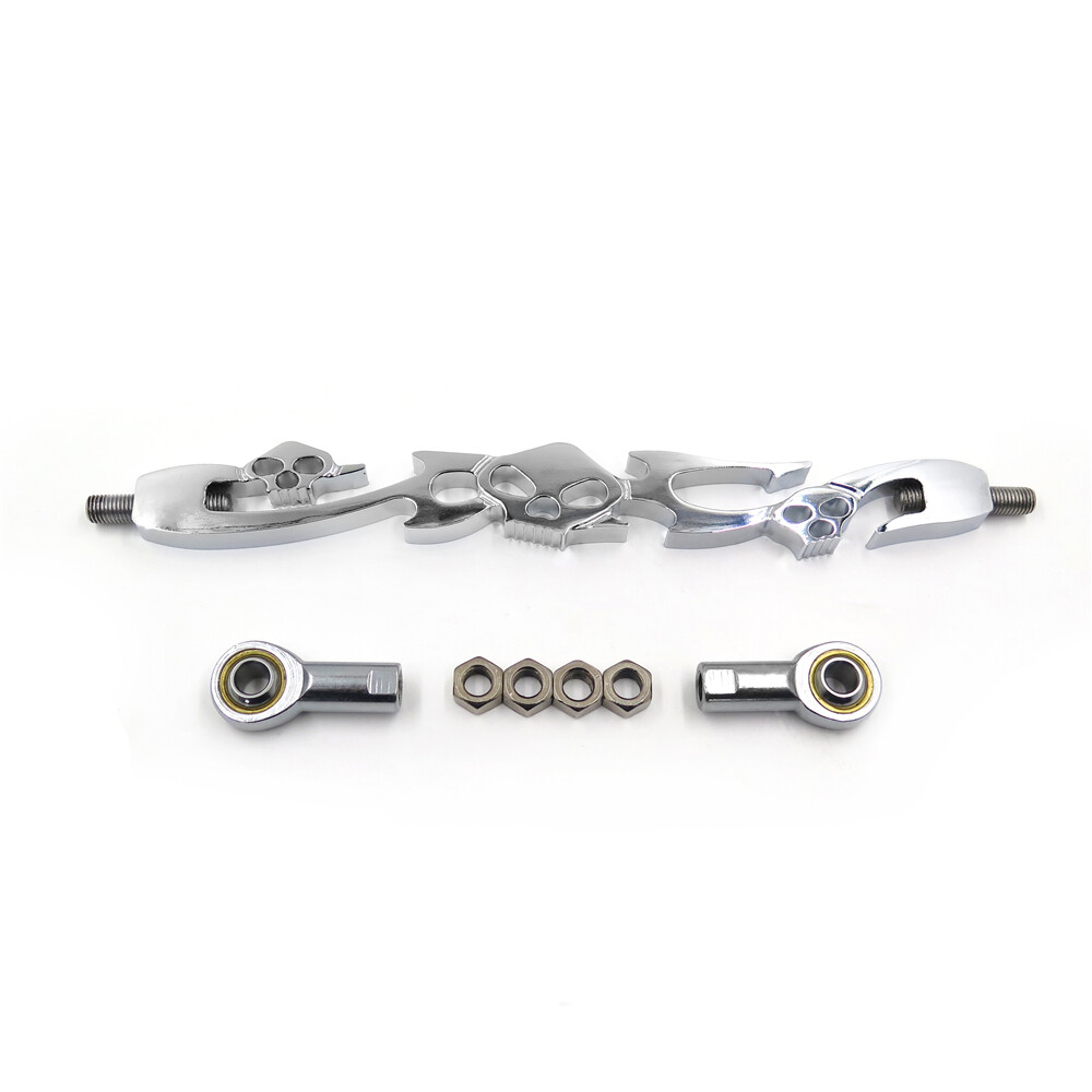Chrome Skull Billet Shift Linkage For Harley Davidson Softail Standard FXST