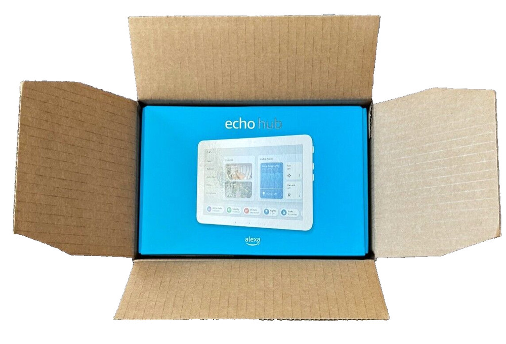 BOX ONLY - Amazon Echo Hub 8" Smart Home Control Panel with Alexa - White