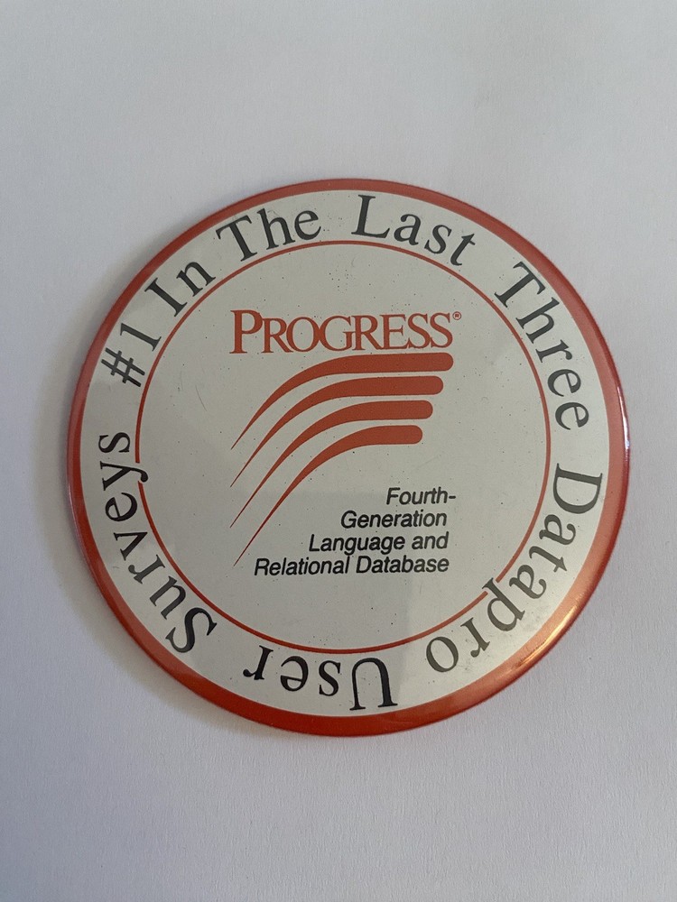 Progress Fourth Generation Language And Relational Database Pin Back Button P191