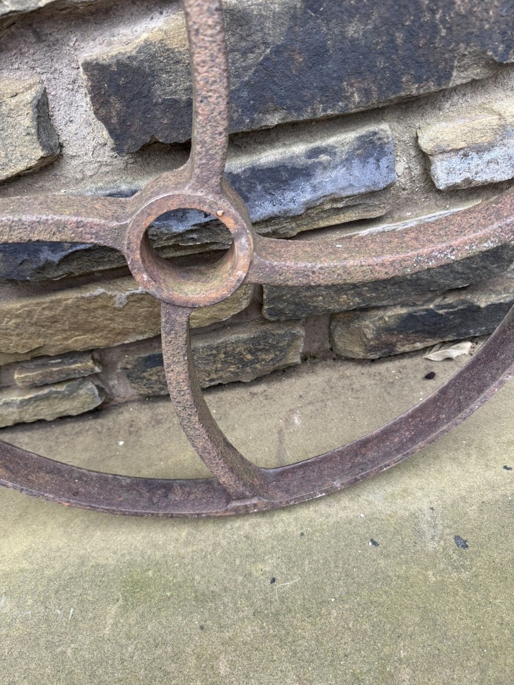 Vintage Original Cast Iron Wheel