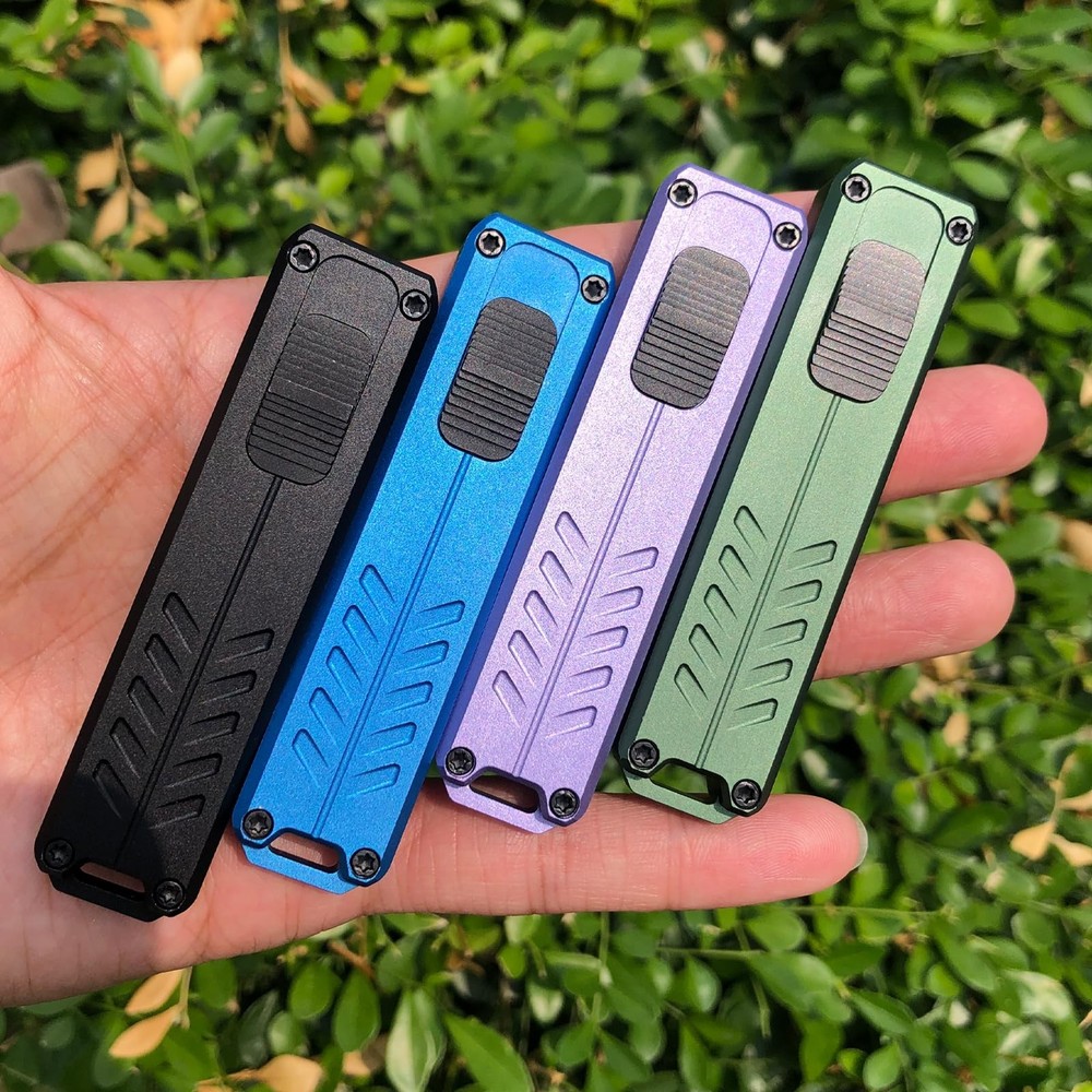 Automatic Utility Knife, Safety Black Box Cutter Retractable, EDC Push Button...